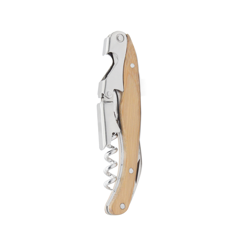 #10014 Natural Wood/Bamboo Handle Corkscrew